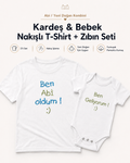 Kardeş ve Bebek Nakışlı Kombin – 2’li Set
