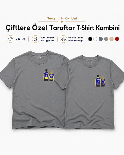 2'li Set Çiftlere Özel Taraftar Nakışı Sadece Tasarım