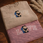 Fotoğraftan LOVE Temalı Çift Nakış