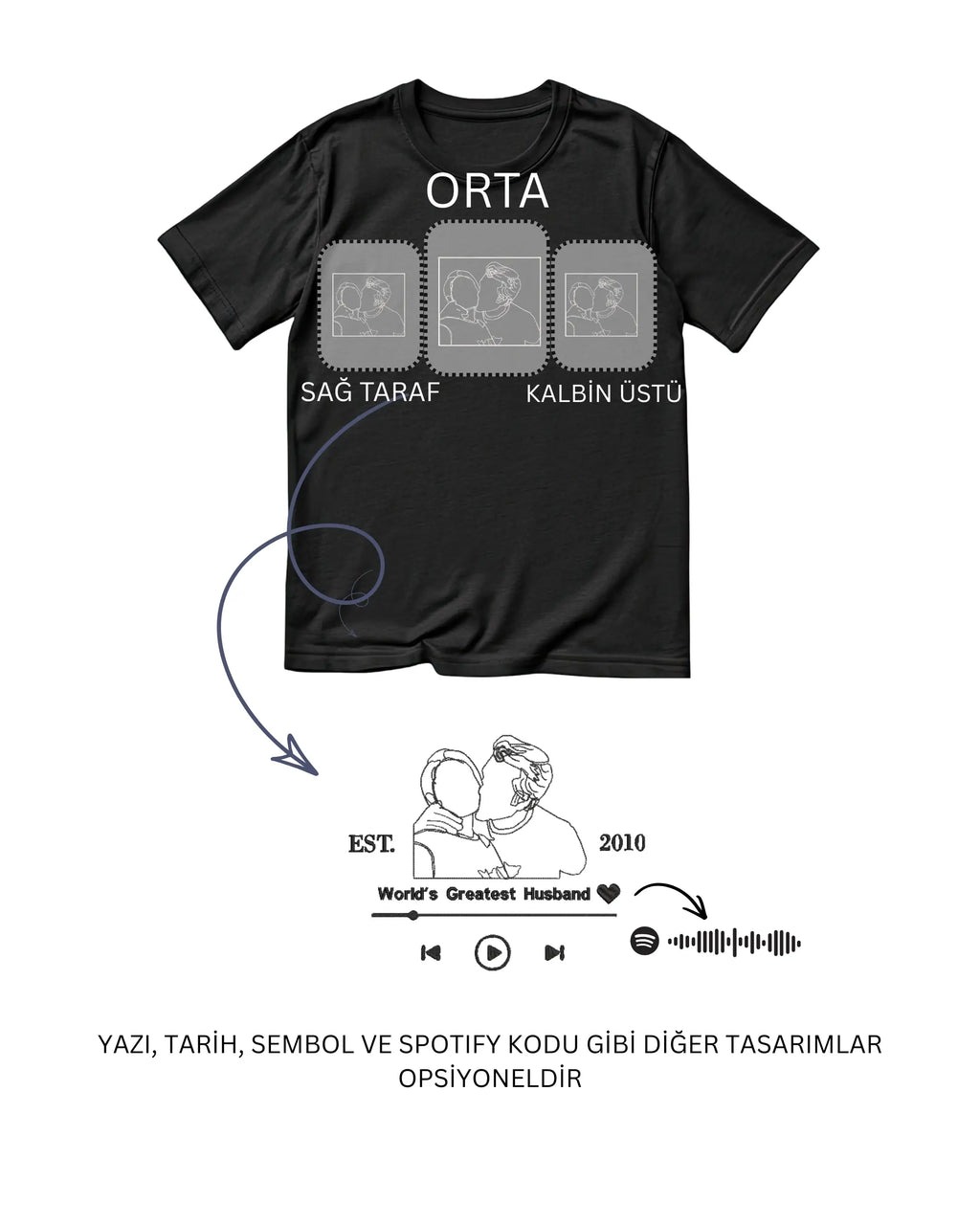 Kişiye Özel Çizgisel Portre Nakış