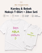 Abla ve Bebek Nakışlı Kombin – 2’li Set
